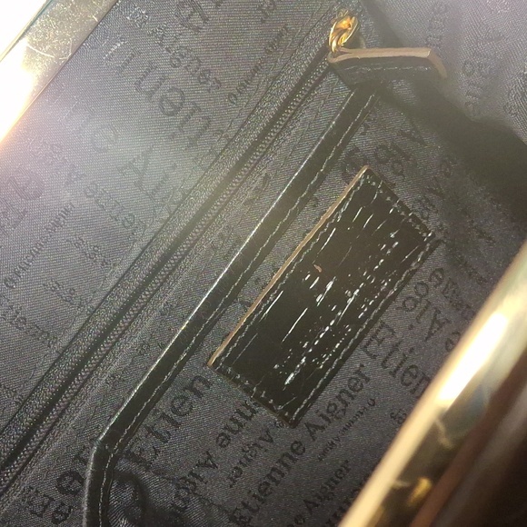 Vintage Etienne Aigner Vintage Black Crocodile-Embossed Women's Bag - Picture 6 of 8